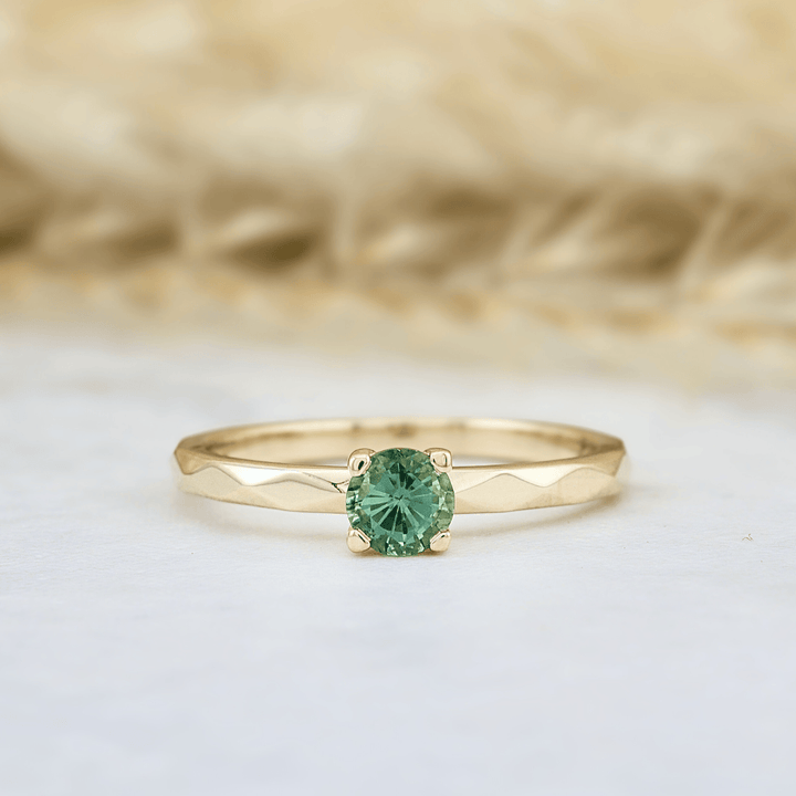 Mathieu Blanchard Bagues Bague solitaire Facette Saphir Bleu - Vert
