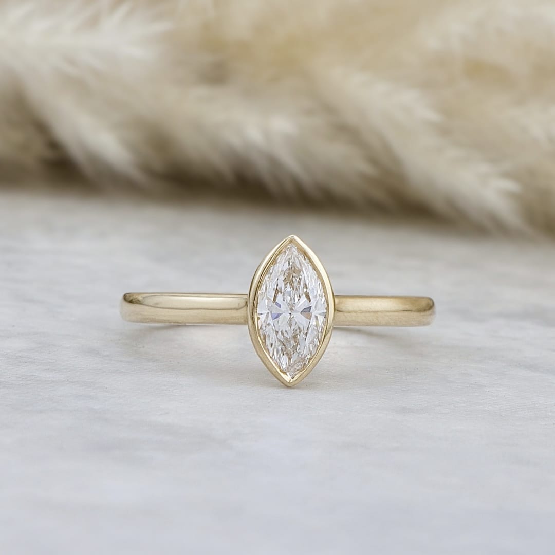 Mathieu Blanchard Bagues Bague solitaire Marquise diamants 0.50 ct