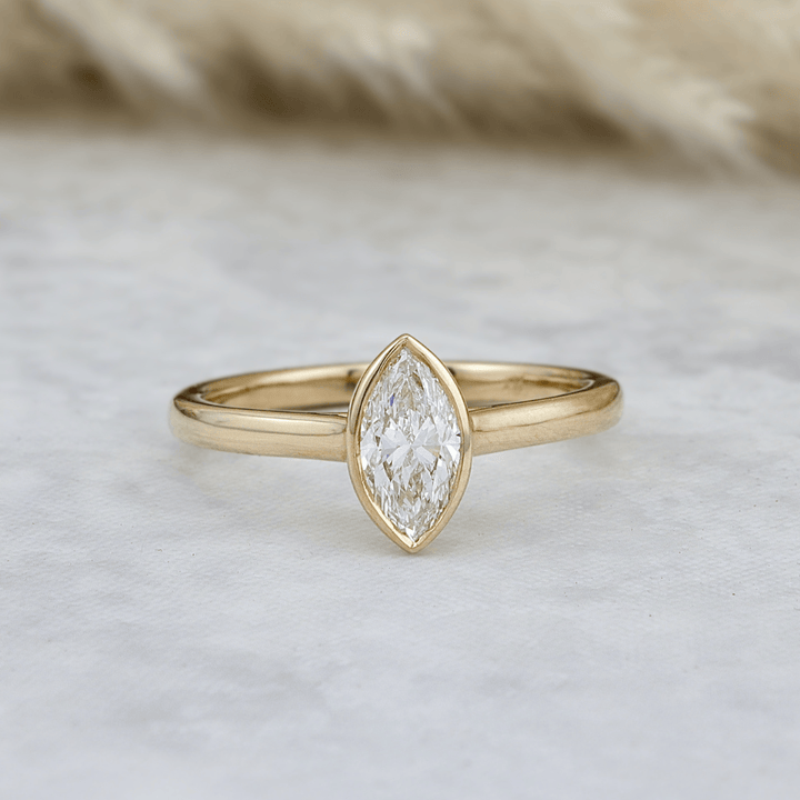 Mathieu Blanchard Bagues Bague solitaire Marquise diamants 0.50 ct