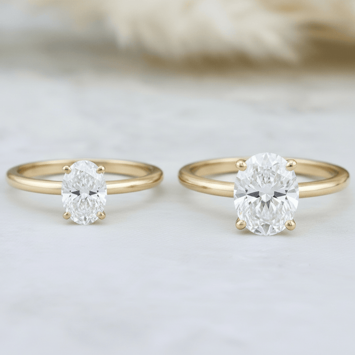 Mathieu Blanchard Bagues Bague solitaire Oval en or 14K - 18K et diamant 0,5 ct - 1 ct