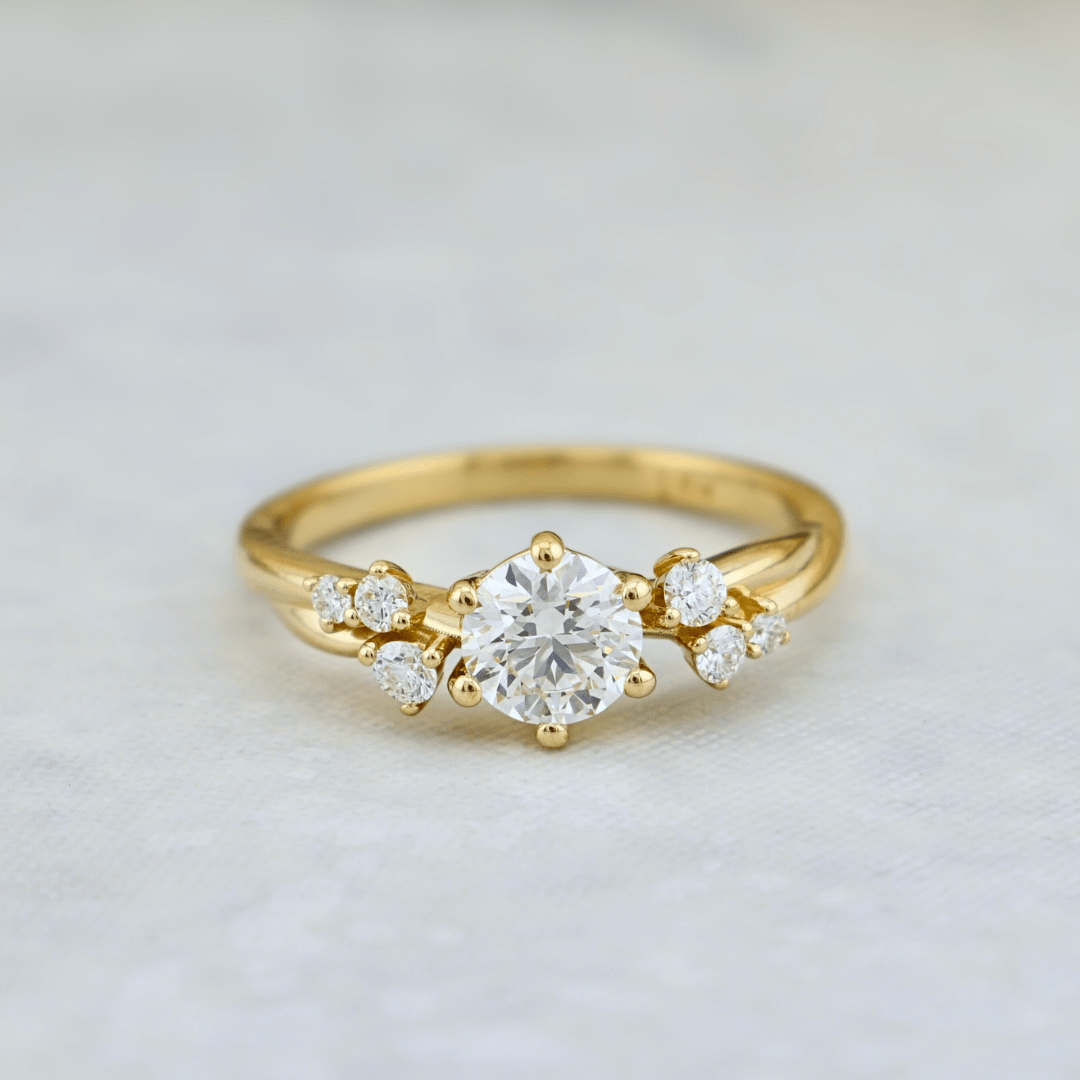 Mathieu Blanchard Bagues Bague solitaire Torsade en or 14K - 18K ou platine et diamant 0,55 ct