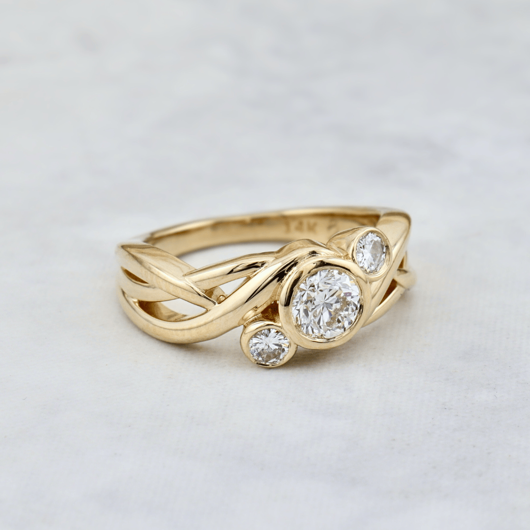 Bague Torsade Diamants Mathieu Blanchard Bagues Bague Torsade diamants naturel | Mathieu Blanchard Mathieu Blanchard Joaillerie