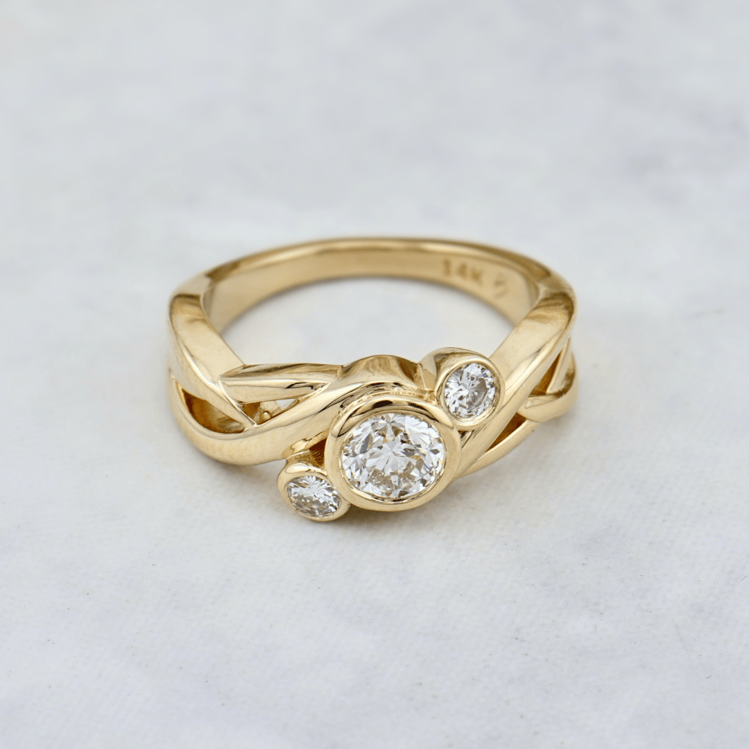 Bague Torsade Diamants Mathieu Blanchard Bagues Bague Torsade diamants naturel | Mathieu Blanchard Mathieu Blanchard Joaillerie