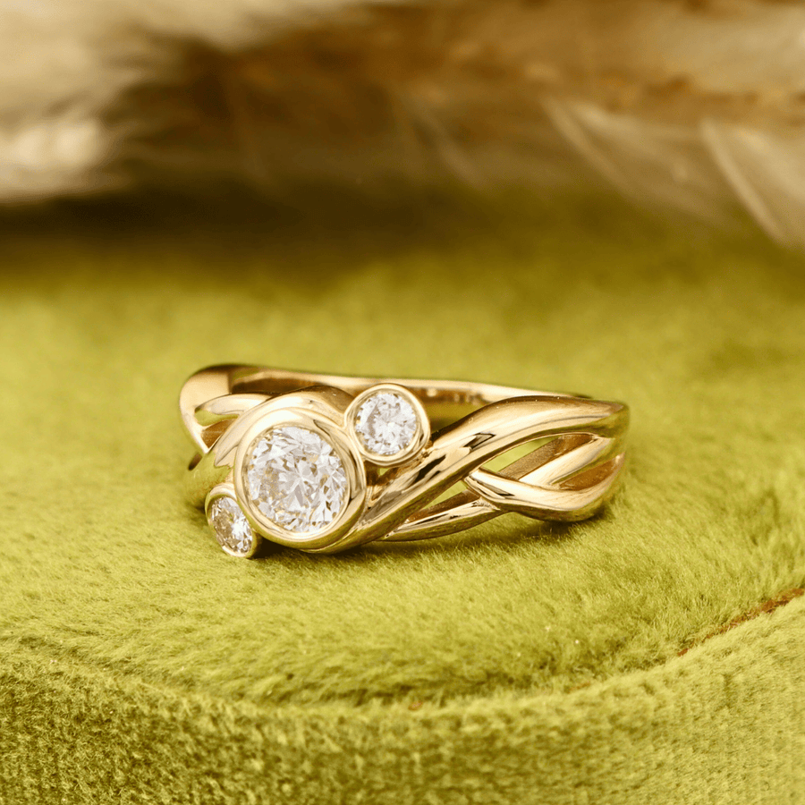 Mathieu Blanchard Bagues Bague Torsade en or 14K - 18K ou platine et diamants