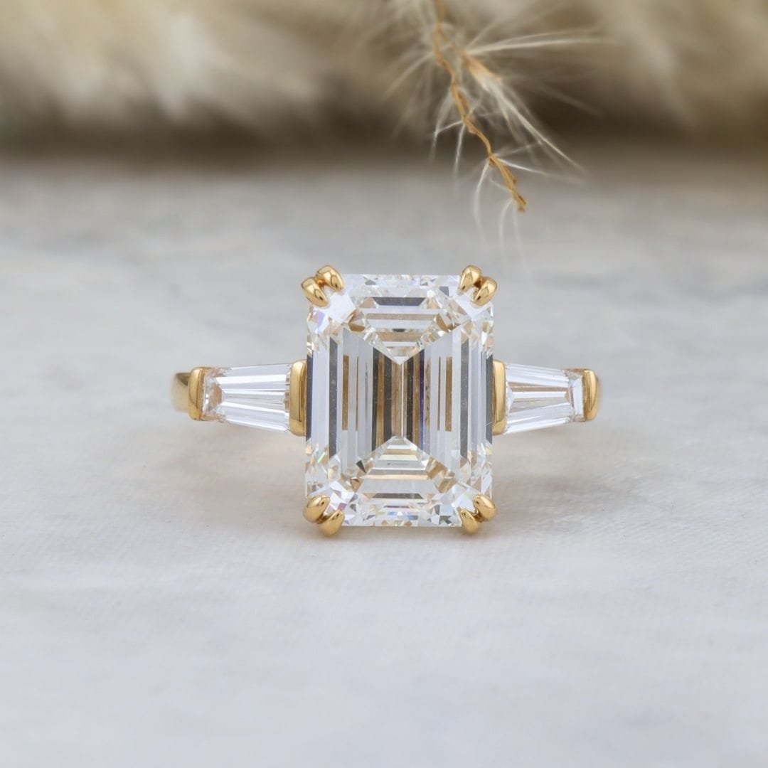 Mathieu Blanchard Bagues Bague Trapèze - Diamant Émeraude 6 ct