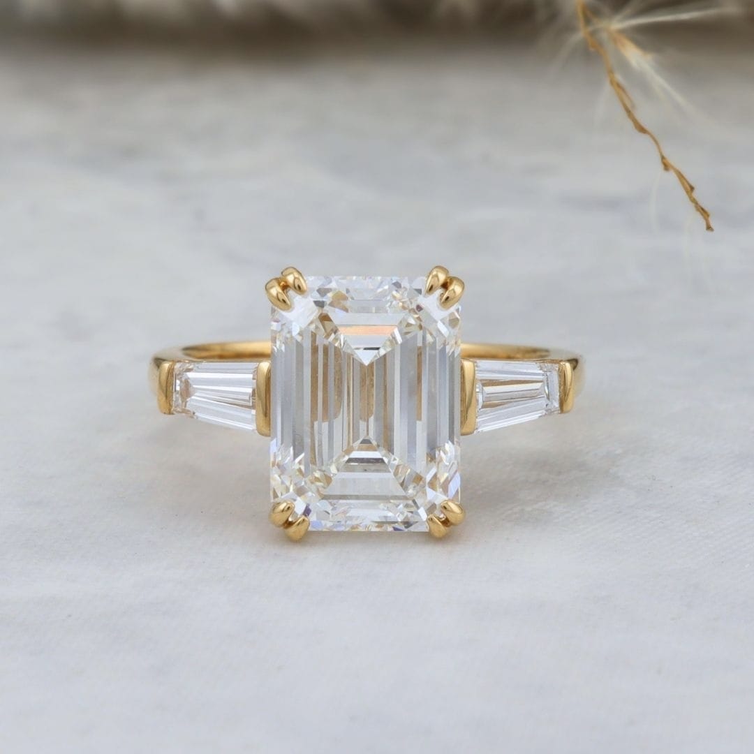 Mathieu Blanchard Bagues Bague Trapèze - Diamant Émeraude 6 ct