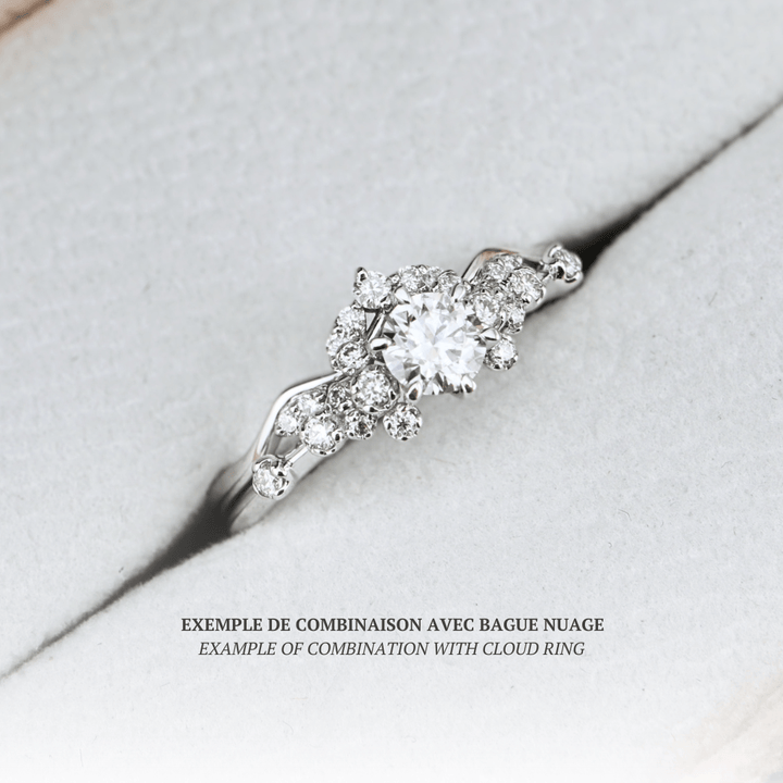 Bague Vague Moissanites Mathieu Blanchard Bague Vague en or 10K ou 925 et moissanites | Mathieu Blanchard Mathieu Blanchard Joaillerie