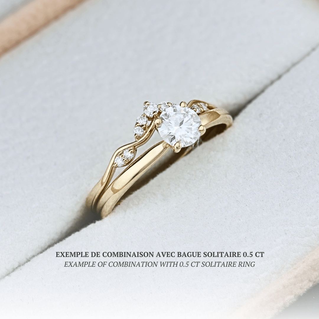 Bague Vague Moissanites Mathieu Blanchard Bague Vague en or 10K ou 925 et moissanites | Mathieu Blanchard Mathieu Blanchard Joaillerie