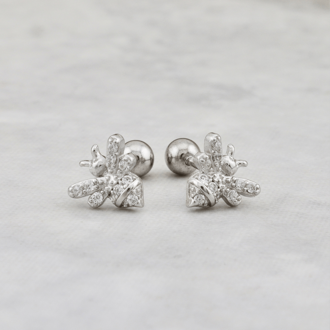 Boucles d'oreilles Abeilles en argent sterling Mathieu Blanchard Boucles d'oreilles Boucles d'oreilles Abeilles en argent sterling | Mathieu Blanchard Mathieu Blanchard Joaillerie