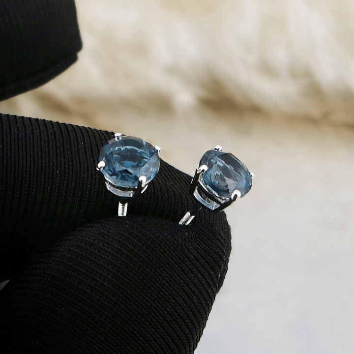 Mathieu Blanchard Boucles d'oreilles Boucles d’oreilles Classiques Topaze Bleu London