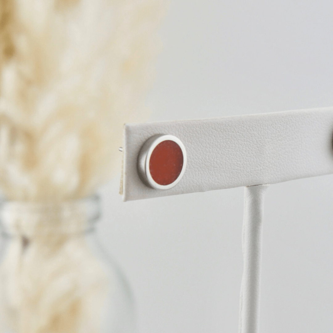 Boucles d’oreilles Corail et en acier inoxydable Mathieu Blanchard Boucles d&