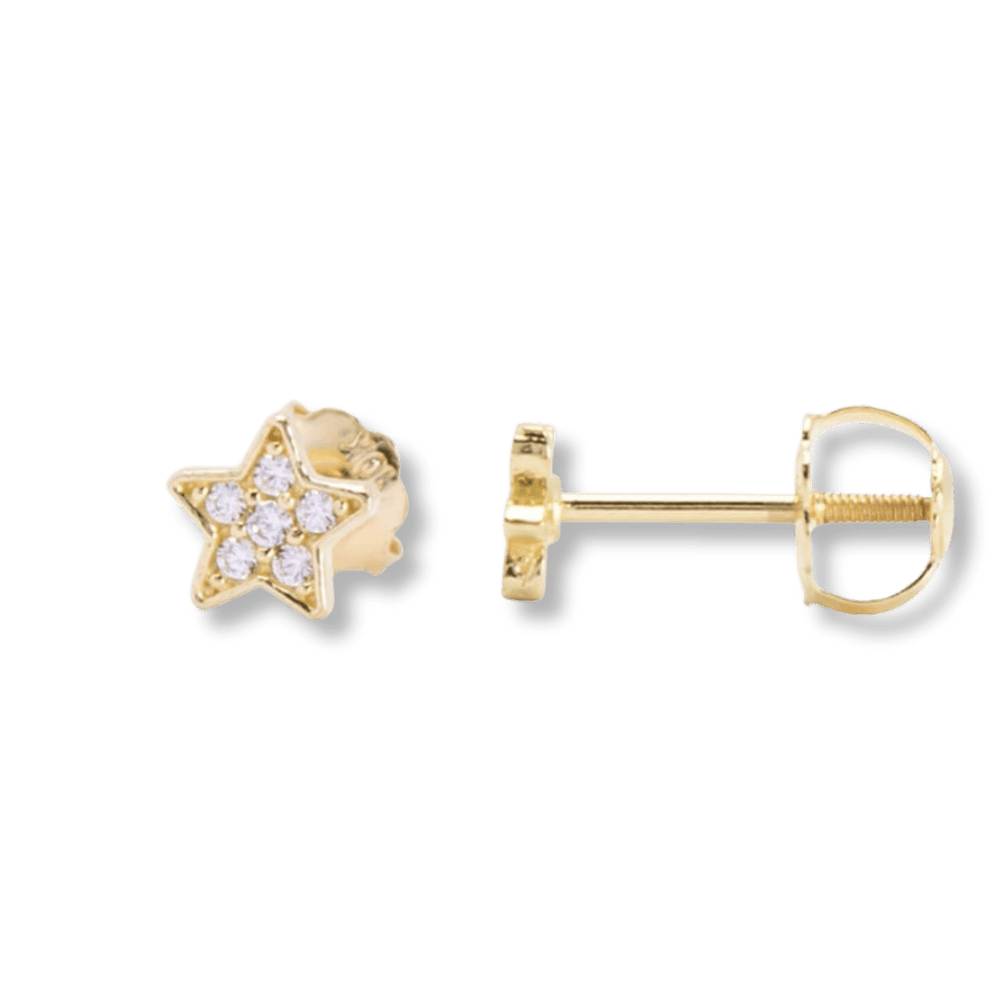 - Boucles d'oreilles Boucles d'oreilles Étoiles en or 10K