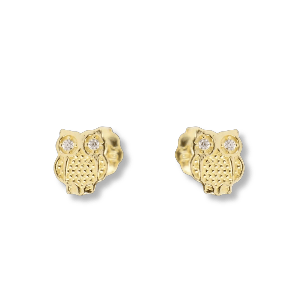 - Boucles d'oreilles Boucles d'oreilles Hiboux en or 10K