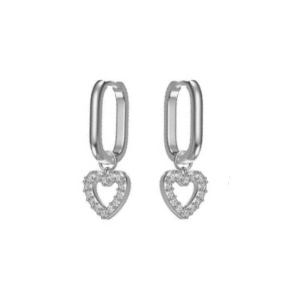 Mathieu Blanchard Boucles d'oreilles Boucles d'oreilles Huggies Coeurs en argent sterling