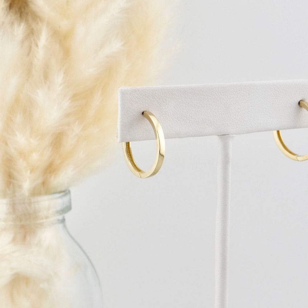 - Boucles d'oreilles Doré / Or 10K Boucles d'oreilles huggies Minimalistes en or 10K