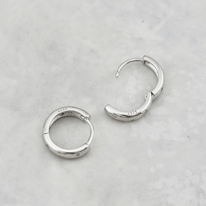 Mathieu Blanchard Boucles d'oreilles Argent Boucles d'oreilles Huggies Voie lactée en argent sterling