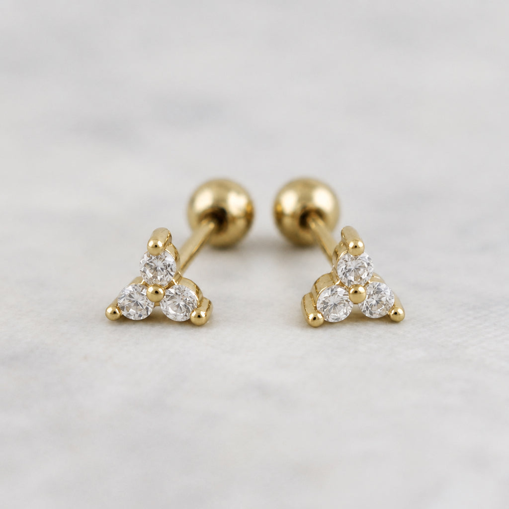 Trinity sterling silver earrings