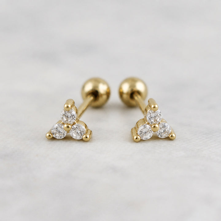 Trinity sterling silver earrings