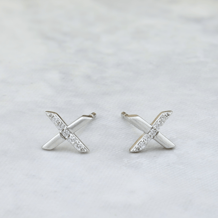 Mathieu Blanchard Boucles d'oreilles Boucles d'oreilles X en argent sterling