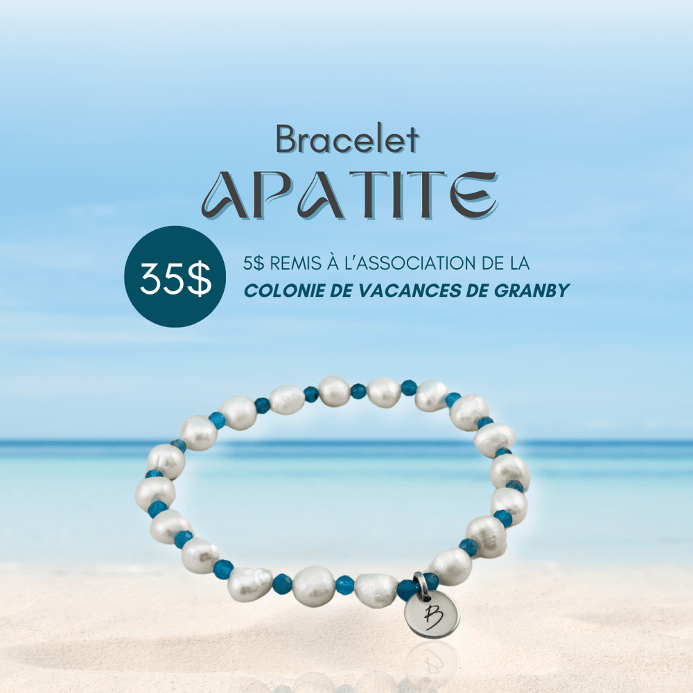 Mathieu Blanchard Bracelet Apatite 🌊 *5$ remis à L'Association de la colonie de Vacances