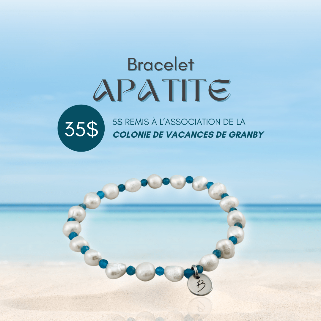 Mathieu Blanchard Bracelet Apatite 🌊 *5$ remis à L'Association de la colonie de Vacances