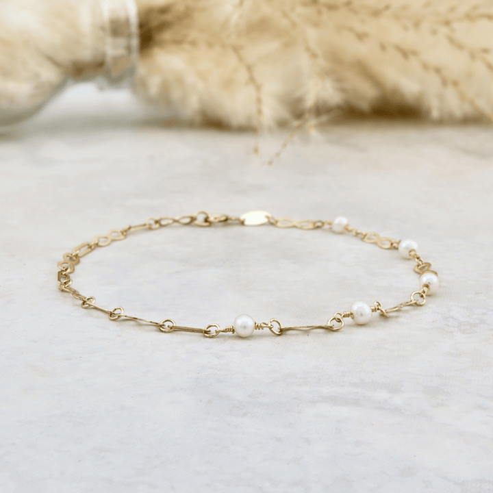 - Bracelets Bracelet Chaîne et perles en or 10K