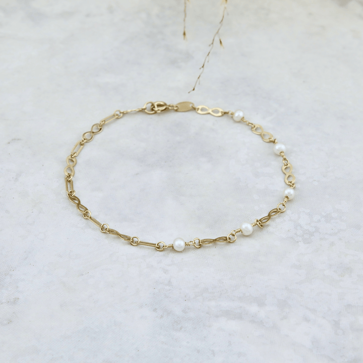 - Bracelets Bracelet Chaîne et perles en or 10K