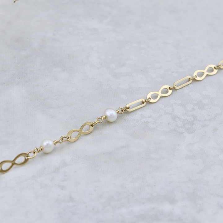 - Bracelets Bracelet Chaîne et perles en or 10K