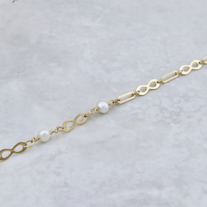 Bracelet Chaîne et perles en or jaune 10K - Bracelets Or jaune 10K VI60-18P Bracelet Chaîne et perles en or 10K | Mathieu Blanchard Mathieu Blanchard Joaillerie