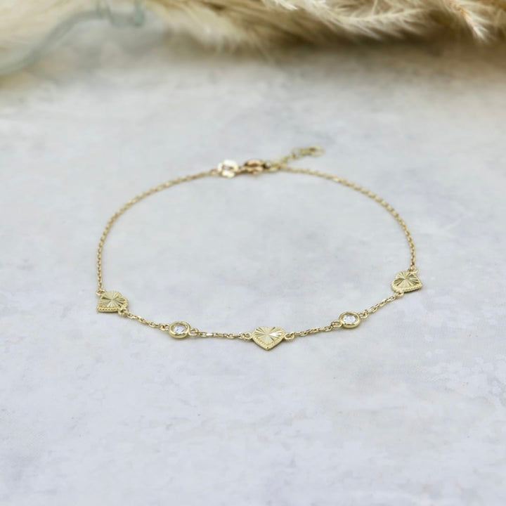 Bracelet Cœur en or jaune 10K - 7 - 7.5 pouces / Or jaune 10K BY-H4-1112 Bracelet minimaliste Coeur en or 10K | Mathieu Blanchard Mathieu Blanchard Joaillerie