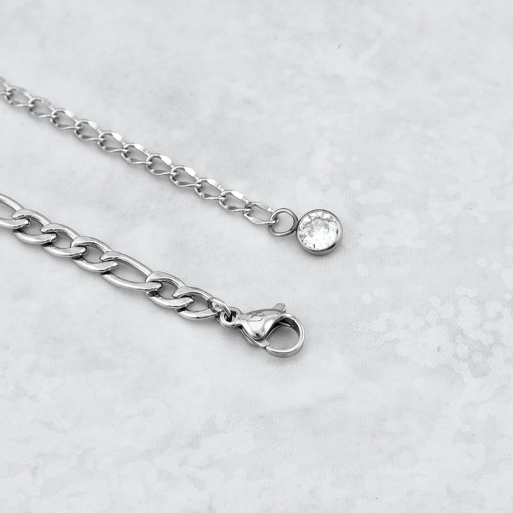 Bracelet de cheville Figaro en acier inoxydable Mathieu Blanchard Bracelets de cheville Acier inoxydable PBRM14179S Bracelet de cheville Figaro 4.5mm en acier inox | Collection 2025 | Mathieu Blanchard Mathieu Blanchard Joaillerie