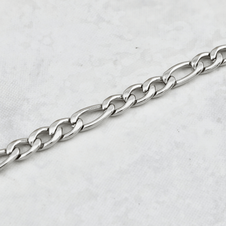 Bracelet de cheville Figaro en acier inoxydable Mathieu Blanchard Bracelets de cheville Acier inoxydable PBRM14179S Bracelet de cheville Figaro 4.5mm en acier inox | Collection 2025 | Mathieu Blanchard Mathieu Blanchard Joaillerie