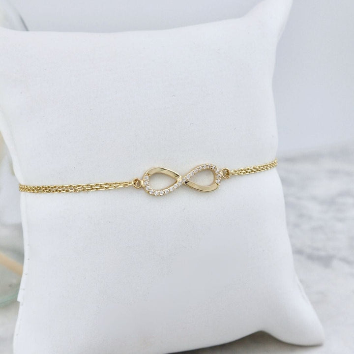 Bracelet Infini en or jaune 10K - Bracelet Or jaune 10K BY-D43-393 Bracelet Infini en or solide 10K | Bijouterie Mathieu Blanchard Mathieu Blanchard Joaillerie