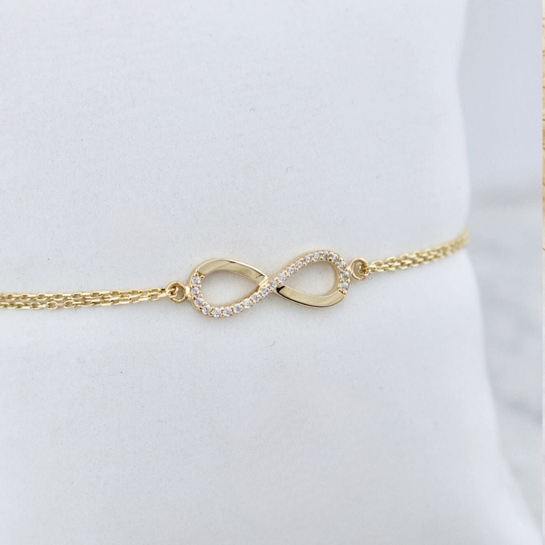 Bracelet Infini en or jaune 10K - Bracelet Or jaune 10K BY-D43-393 Bracelet Infini en or solide 10K | Bijouterie Mathieu Blanchard Mathieu Blanchard Joaillerie