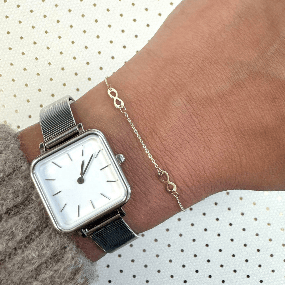 Mathieu Blanchard Or jaune 10K / 6.5 pouces + 0.75 pouce d'extension Bracelet Infini