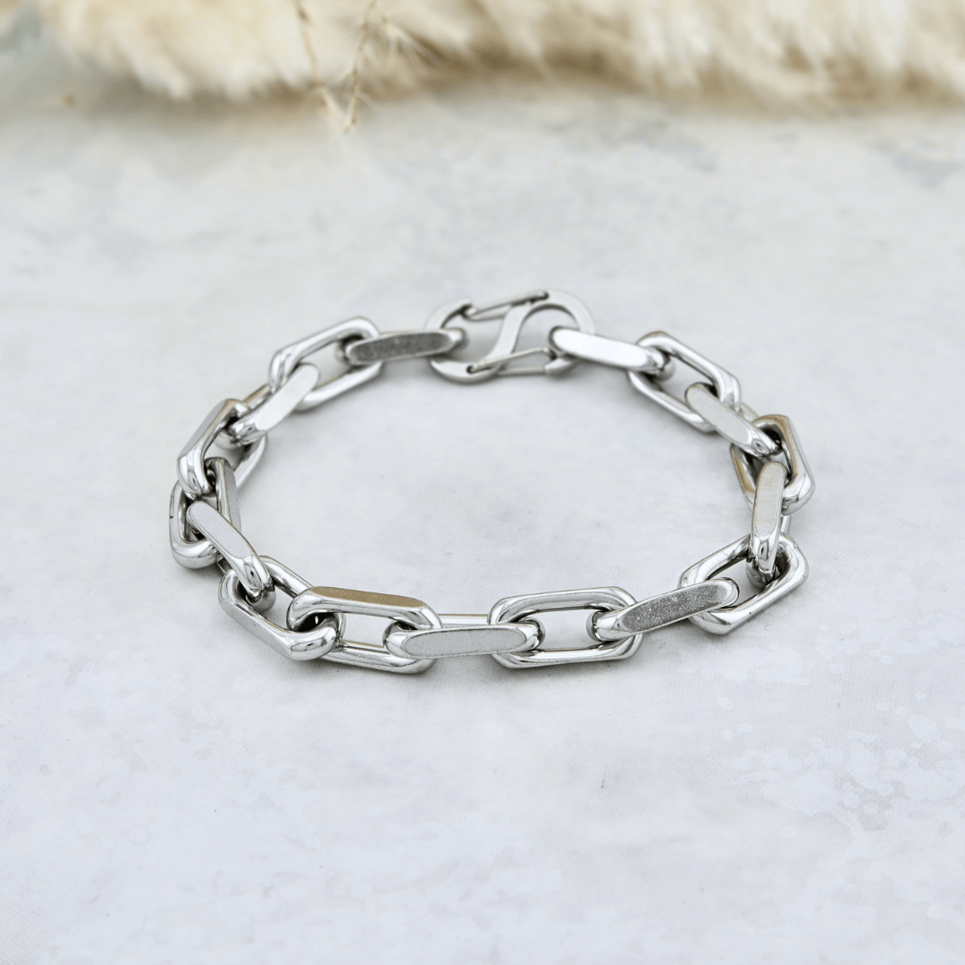 Bracelet La Force en acier inoxydable Mathieu Blanchard Bracelets 7.5 pouces / Acier inoxydable PBR7M20082S-7.5 Bracelet en acier inox | Collection La Force par Mathieu Blanchard Mathieu Blanchard Joaillerie