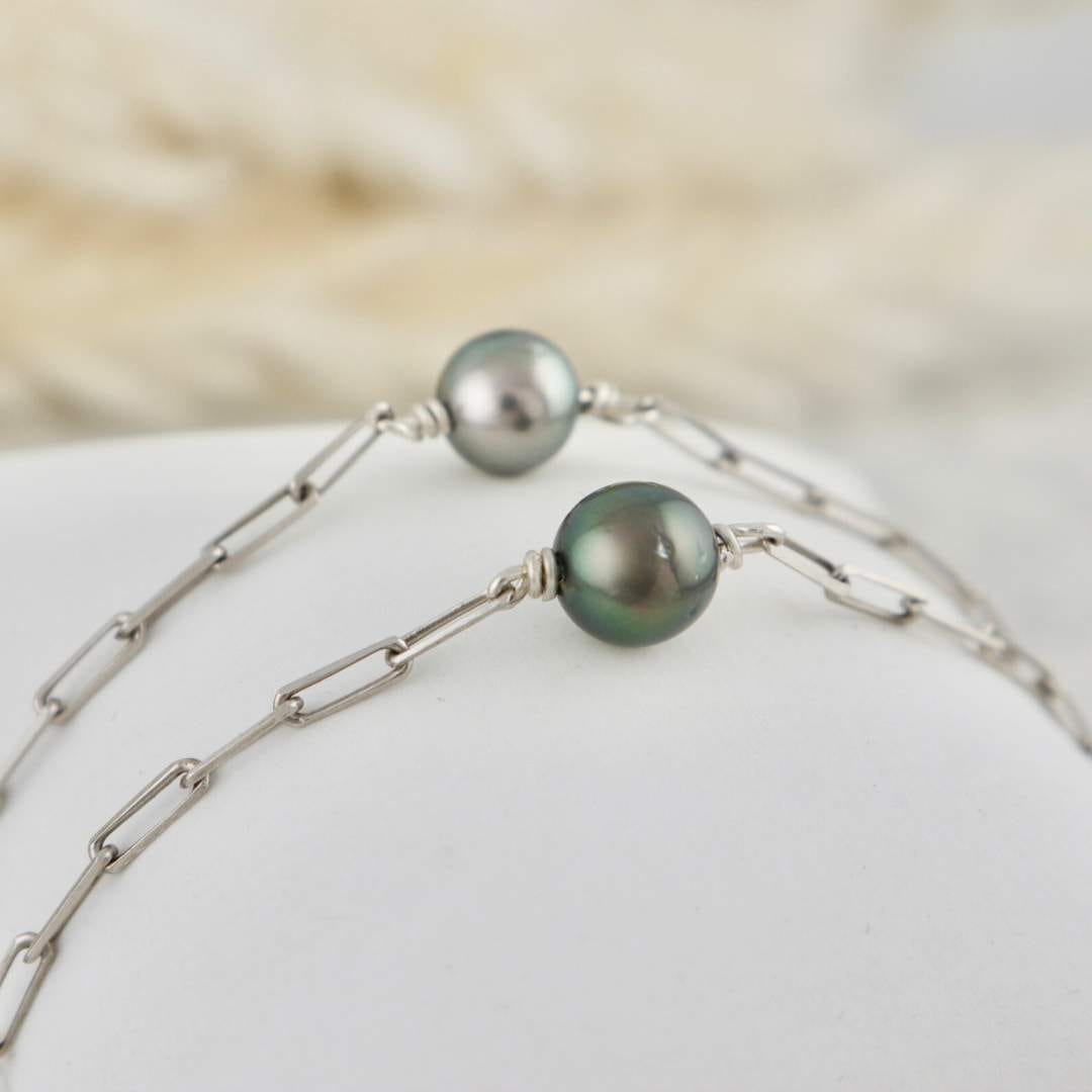 Bracelet Oceania et perle de Tahiti en argent sterling Mathieu Blanchard Bracelets Bracelet en argent sterling et perle de Tahiti | Mathieu Blanchard Mathieu Blanchard Joaillerie