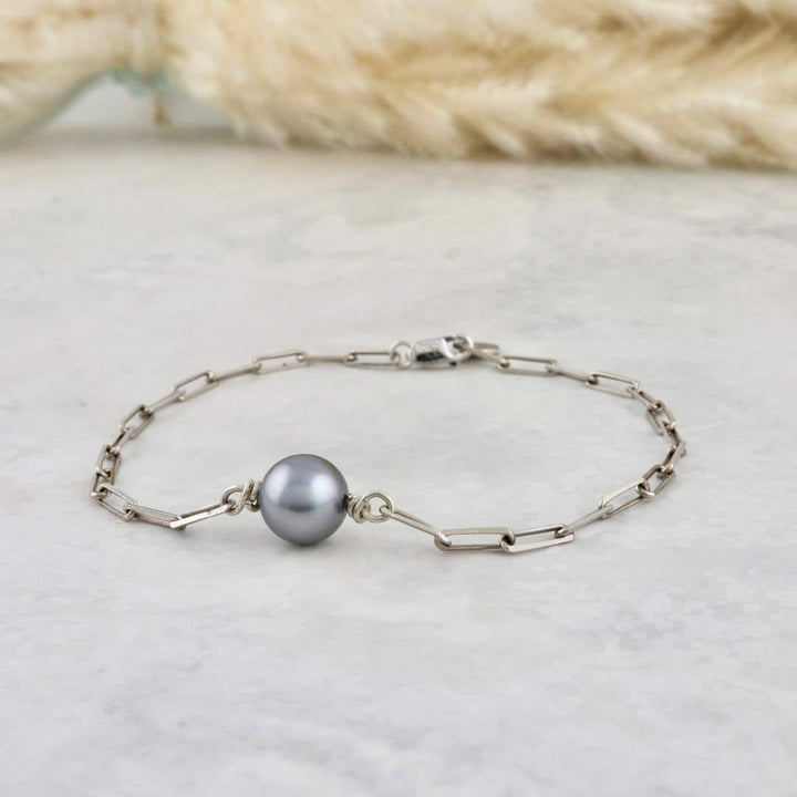 Bracelet Oceania et perle de Tahiti en argent sterling Mathieu Blanchard Bracelets Bracelet en argent sterling et perle de Tahiti | Mathieu Blanchard Mathieu Blanchard Joaillerie