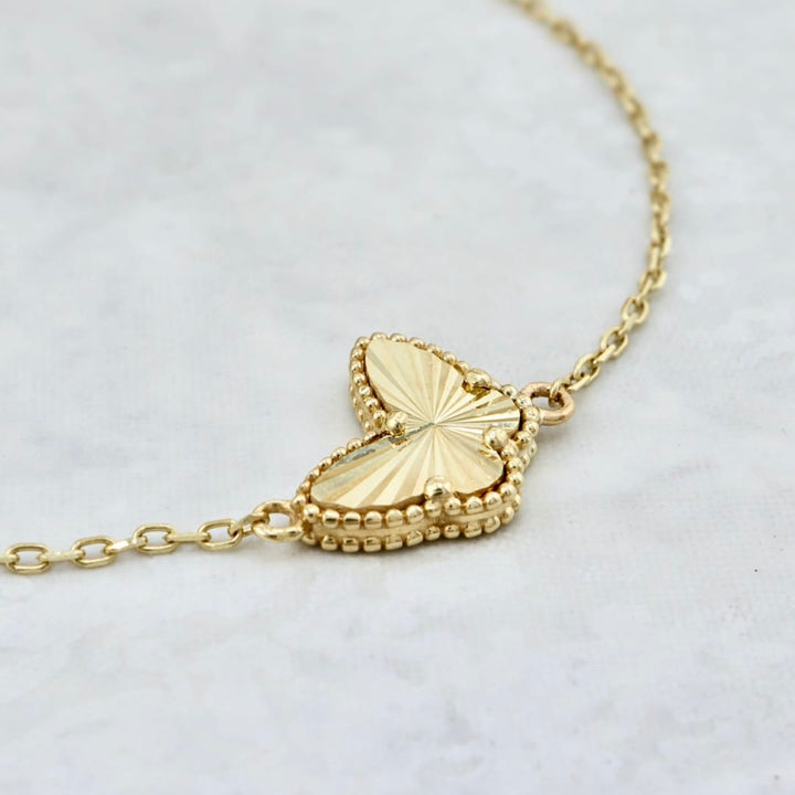 Bracelet Papillon en or jaune 10K - 7 - 8 pouces / Or jaune 10K BY-A25-061 Bracelet minimaliste Papillon en or 10K | Mathieu Blanchard Mathieu Blanchard Joaillerie