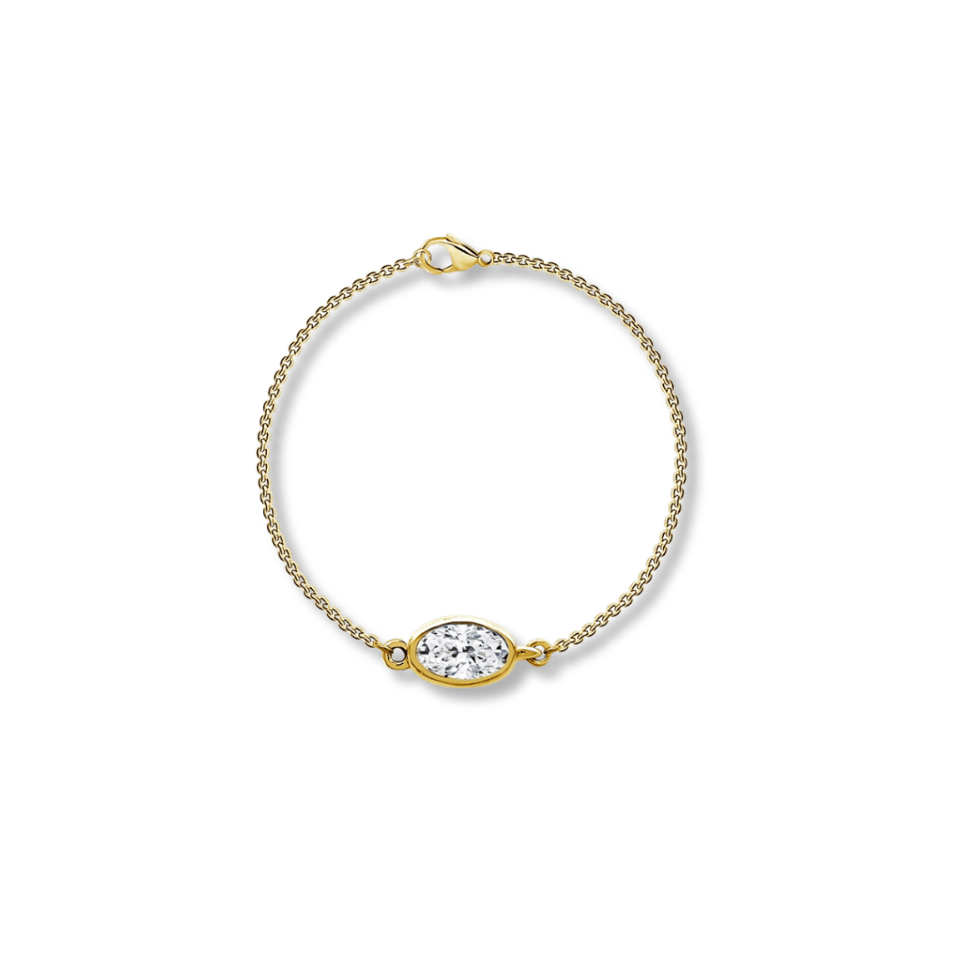 Bracelet réversible Oval Diamants 0.29 ctw en or jaune 14K Mathieu Blanchard Or jaune 14K / 7 pouces B7748.25.LAB Bracelet réversible Oval Diamants 0.29 ctw en or jaune 14K Mathieu Blanchard Joaillerie
