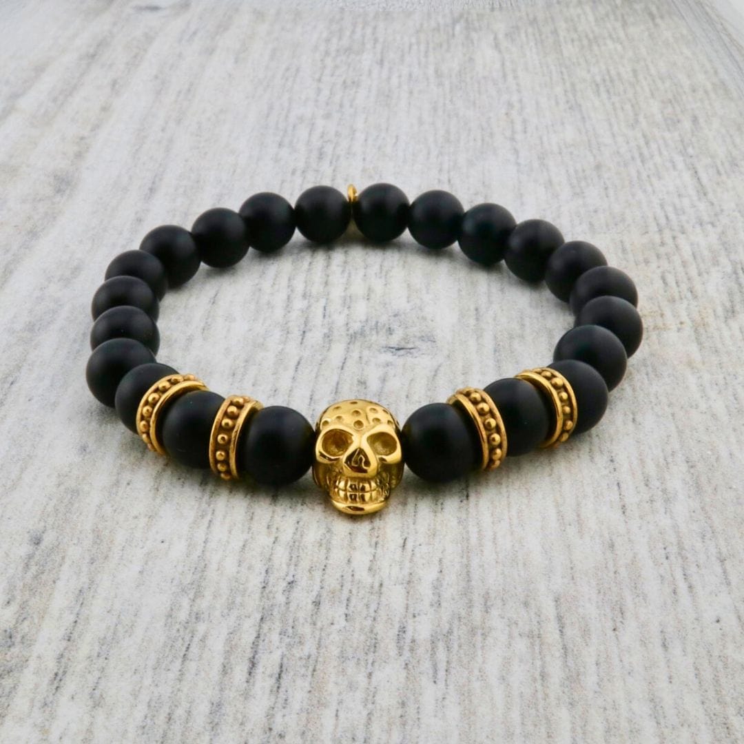 Mathieu Blanchard Bracelets Bracelet Skeleton en onyx et acier