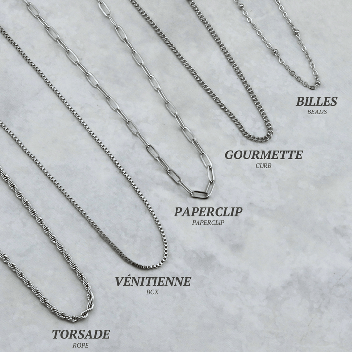 Mathieu Blanchard Colliers Chaine Billes en acier