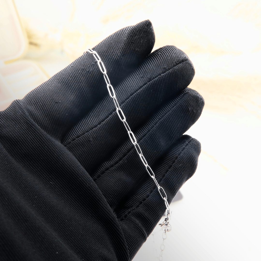 Chaîne Paperclip en acier inoxydable Mathieu Blanchard Collier Acier inoxydable PCHM17370S-18 Chaine Paperclip 2.5mm en acier inox | Mathieu Blanchard Mathieu Blanchard Joaillerie