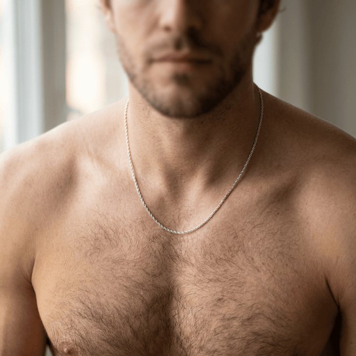 - Colliers Chaine Torsade en argent sterling