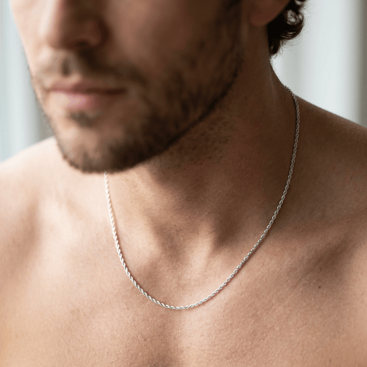 - Colliers Chaine Torsade en argent sterling