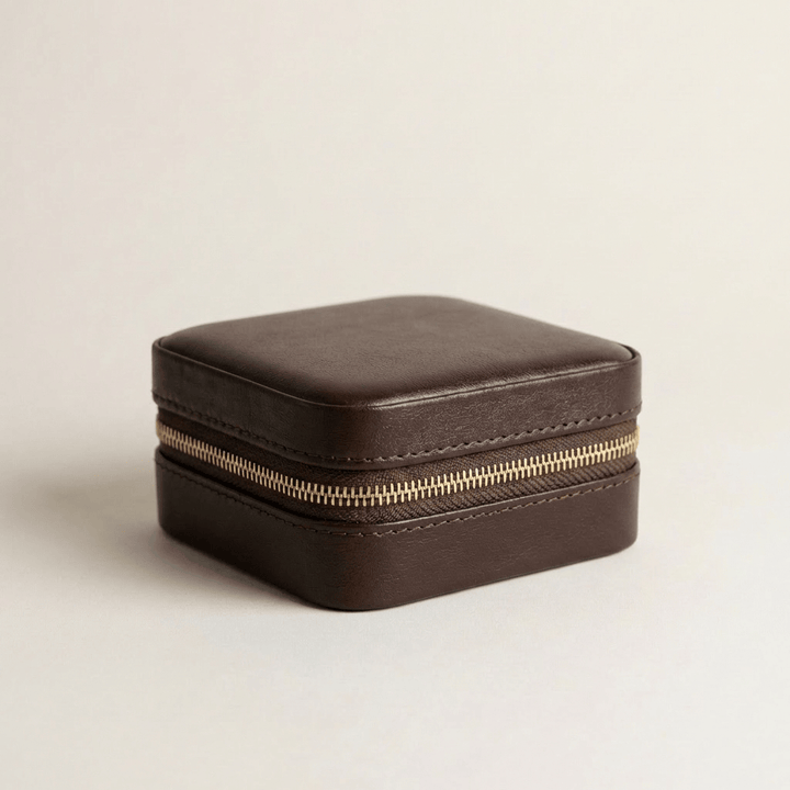Coffret à bijoux en cuir Cabine Marron Mathieu Blanchard ACCESSOIRES PCOM20068S-marron Coffret à bijoux Cabine en cuir marron | Voyage &amp; rangement Mathieu Blanchard Joaillerie