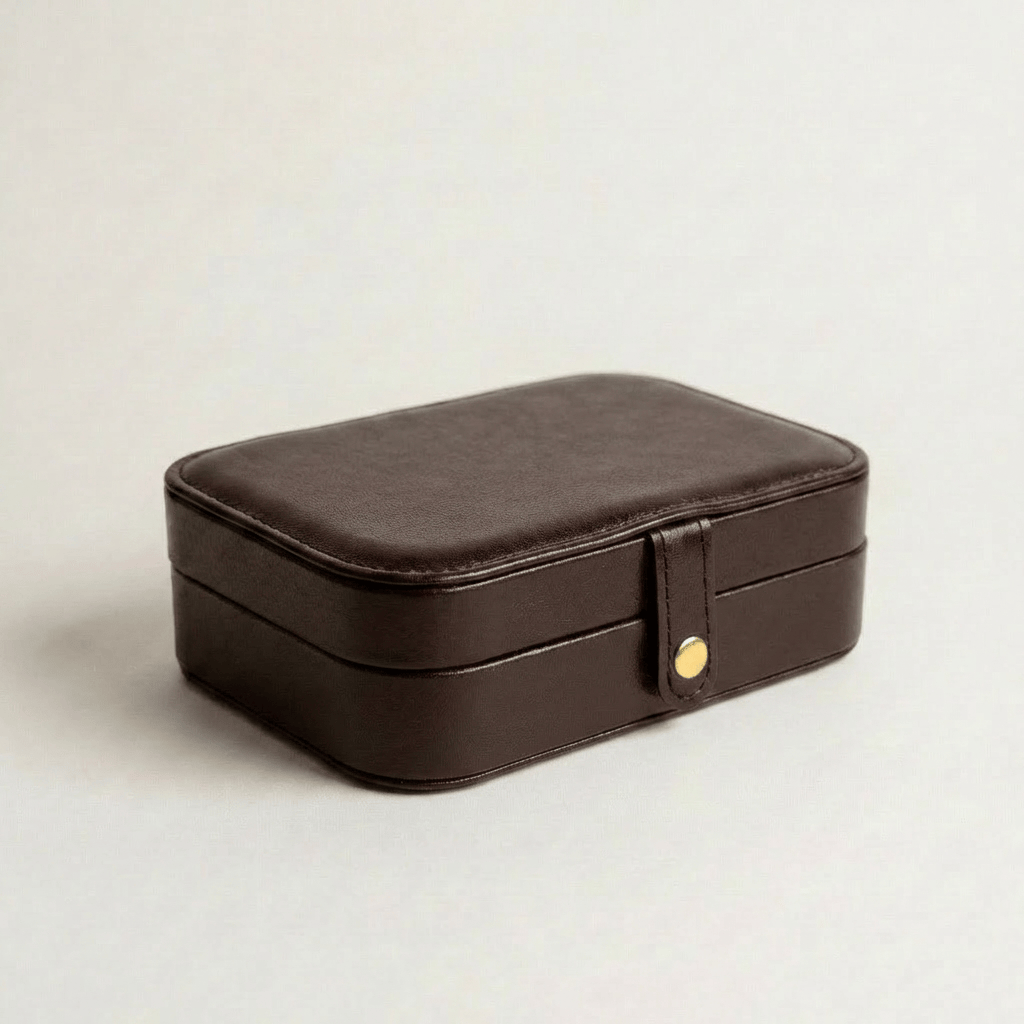 Coffret à bijoux Escale Marron Mathieu Blanchard ACCESSOIRES PCOM20069S-marron Coffret à bijoux en cuir marron premium | Mathieu Blanchard  Mathieu Blanchard Joaillerie