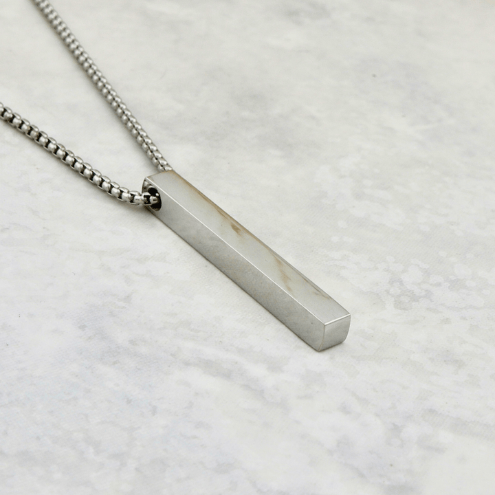 Collier Barre La Force en acier inoxydable Mathieu Blanchard Collier Argent / Acier inoxydable PCOAM14180S Collier Barre La Force en acier inox | Collection La Force Mathieu Blanchard Joaillerie