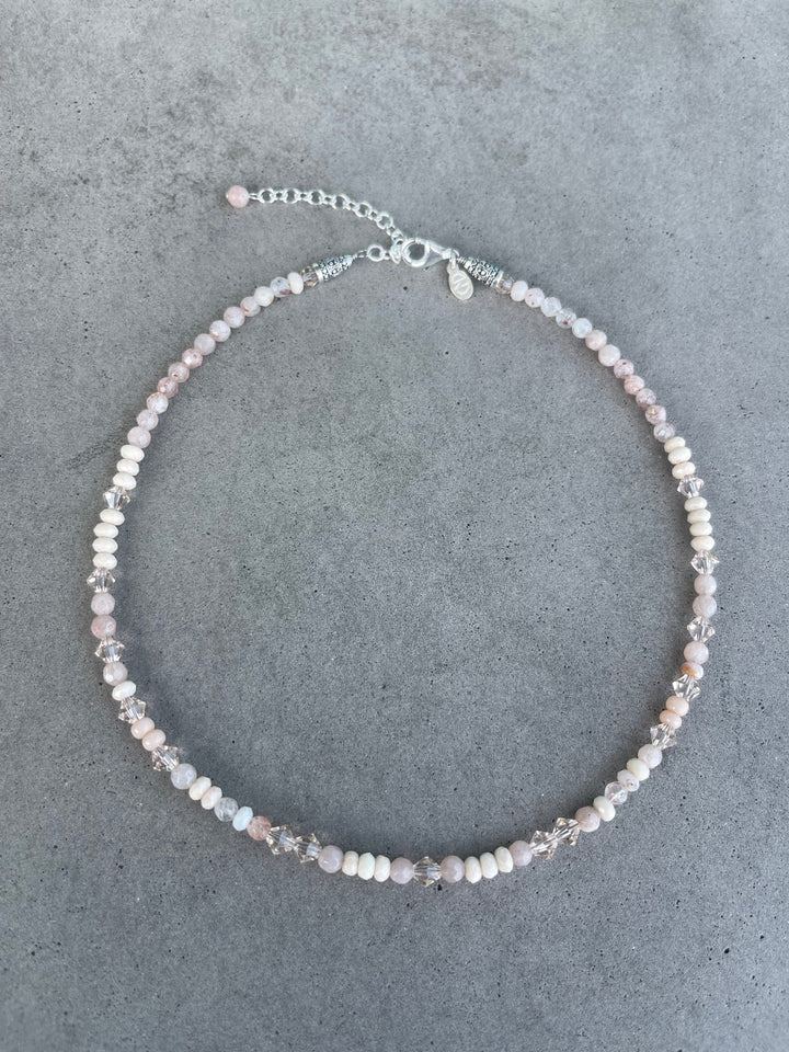 Caroline Néron Colliers Collier Bella en argent sterling et quartz rose