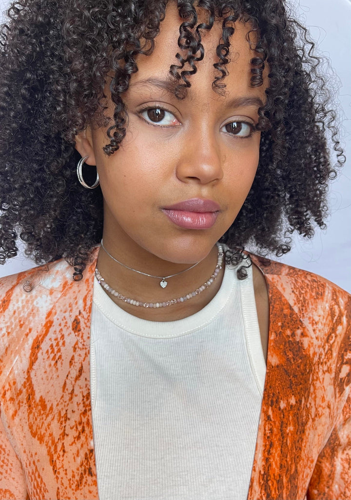 Caroline Néron Colliers Collier Bella en argent sterling et quartz rose